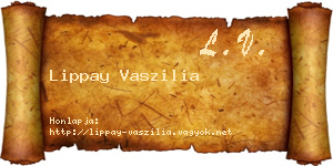 Lippay Vaszilia névjegykártya